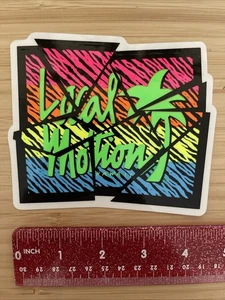 LOCAL MOTION Hawaii Surfboard Clear multiple Neon 80's Vintage Surfing STICKER - Picture 1 of 6
