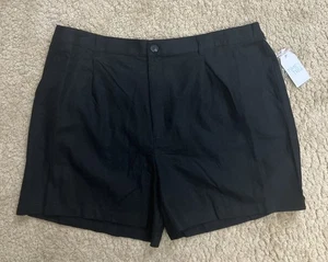 NEU Damen 2XL (20) schwarz Leinenmischung kurze Zeit und Tru - Bild 1 von 2