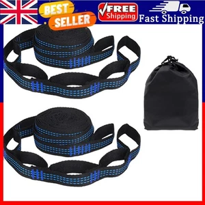 2Pcs Hammock Straps with 5 Loops Hammock Tree Straps Hammock Accessories (Blue) - Picture 1 of 4