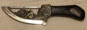 Bowie Knife Hunter And Dog Latest Style 9” Stainless Steel Fixed Blade Knife NEW - Picture 1 of 6