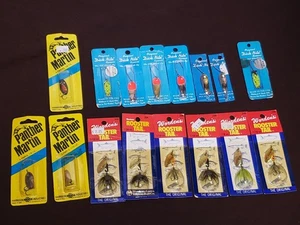 Lot of 16 Fishing Lures Lot Dick Nite, Rooster Tail, Panther Martin spoons - Picture 1 of 16