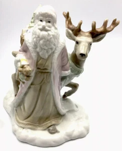 Estatuilla clásica navideña del viejo mundo santa 9"" porcelana navideña It/337 - Imagen 1 de 7