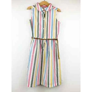 CARTER'S Pastel Color Striped Dress Belted 8 - Picture 1 of 6