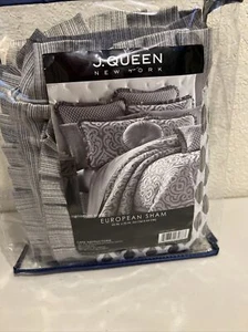 2er Set J. Queen New York European Sham 25""x25"" grau NEU - Bild 1 von 7