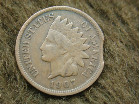 1907 INDIAN HEAD CENT WITH "CLIP" NEAT ERROR FOR YOUR COLLECTION Cover