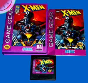 TESTED Sega GAME GEAR Game X-MEN Authentic with Manual in Hangtab Case Xmen - Picture 1 of 10
