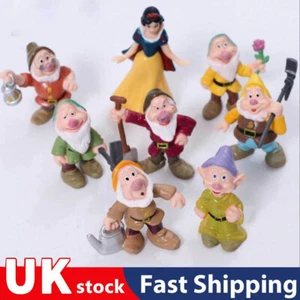 8Pcs Snow White And The Seven Dwarfs Action Figures Toy Figurine Cake Decoration - Picture 1 of 10