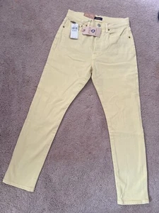 Polo Ralph Lauren The Callen High Slim BRRYHL Yellow womens jeans $168 NWT sz 28 - Picture 1 of 11