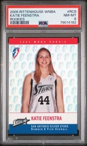 2005 Rittenhouse WNBA Rookie Katie Feenstra PSA 8 Liberty Flames San Antonio - Picture 1 of 2