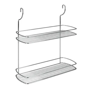 MENSOLA A 2 PIANI CROMATA 35X13X41 CM LONARDO - METALTEX - Foto 1 di 1