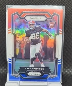 2023 Panini Prizm Football Zach Harrison Rosso Bianco e Blu Rifrattore RC Rookie - Foto 1 di 3