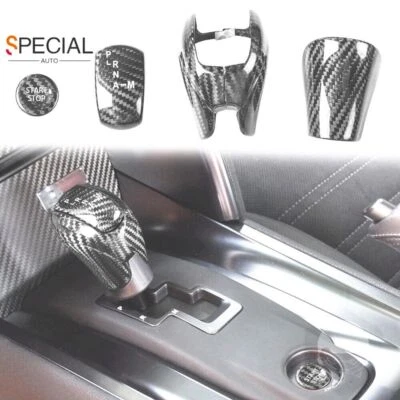 Cubierta de manija de perilla de cambio de marchas de fibra de carbono genuina automática para Nissan GT-R 2008-2015 Foto 1 de 4
