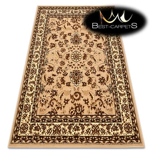 Modern amazing RUG 'MORAD' Klasyk flowers, frame, classic, beige easy to clean - Picture 1 of 12