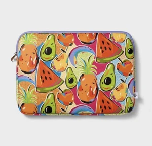 Tabitha Brown Target 15” Tech Sleeve - Laptop/Tablet/Colorful Fruit Print - NEW - Picture 1 of 5