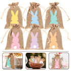  24 Pcs Bunny Drawstring Bag Linen Child Jewelry Storage Bags