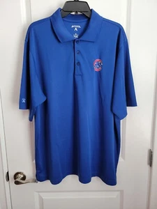 Antigua Chicago CUBS Baseball Polo Shirt MLB Blue Short Sleeve Men's XL - Picture 1 of 7