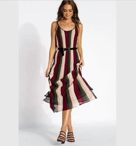 Dissh Ribbed Stripe Dress, AU/UK 10 US 6 - Picture 1 of 8