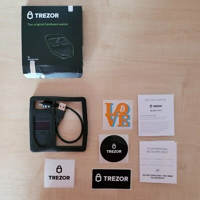 Trezor Model One Hardware Cryptocurrency Wallet - Black READ DESCRIPTION  - Image 1 of 4