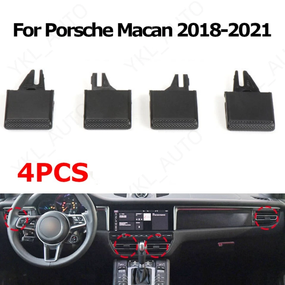 4X Front A/C Conditioner Air Vent Outlet Tab Clip For Porsche Macan 2018-2021 Foto 1 de 2