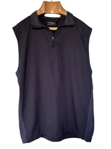 Nike Golf Vest Men XXL Large Black Solid 1/4 Zip Sleeveless Jacket Golfer 2XL - Picture 1 of 5