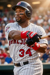 KIRBY PUCKETT * Enhanced 4x6 Photo Print * Minnesota Twins - Afbeelding 1 van 1