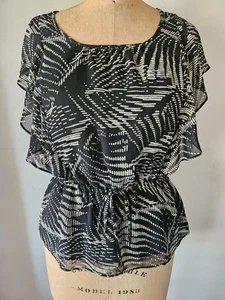 Blusa mediana ELLE negra y tostada - Imagen 1 de 4