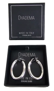 DYADEMA STERLINGSILBER HUFEISEN CREOLEN ITALIEN in OVP - Bild 1 von 3