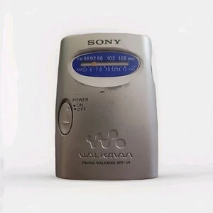 Selten | Sony Walkman SRF-59 Radio tragbar AM/FM mit Gürtelclip | Rarität Tech Gadget - Bild 1 von 6