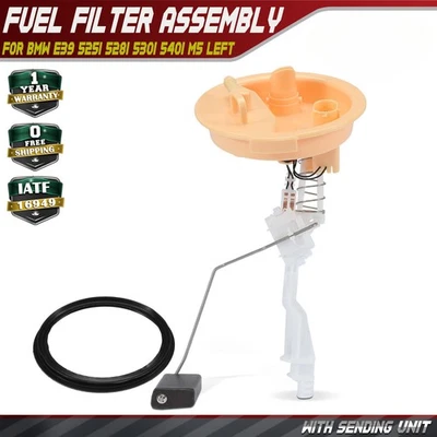 Left Fuel Filter with Sending Unit w/ Seal for BMW E39 525i 528i 530i 540i M5# - Image 1 of 4