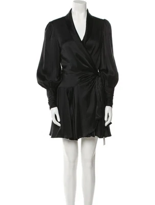 Zimmermann Black 100% Silk Wrap Dress Size Small - Image 1 of 3