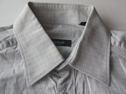 HUGO BOSS Camicia A Maniche Lunghe KW 38 Blu A Quadri Come NUOVO! #C1897 - Immagine 1 di 1