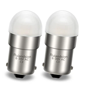 2x 1156 Ba15s LED Bulb AC/DC 6V 12V 24V Globle White Reverse Indicator Light - Picture 1 of 9