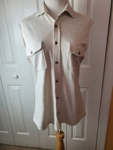 Reiss Size Medium Open Back Sleeveless Blouse Beige - Picture 1 of 11