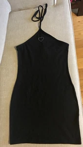 H&M DIVIDED Black Halter Neck Mini Dress ~ Size Small - Picture 1 of 7