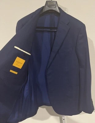 Chaqueta tejida azul Whorton "sin peso" para hombre 44 R Hickey Freeman Traveler ACTUAL Foto 1 de 4
