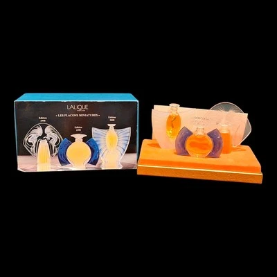 Lalique The Ultimate Collection Les Flacons Miniatures 3 Perfume 3 .15oz Nuevo Foto 1 de 4