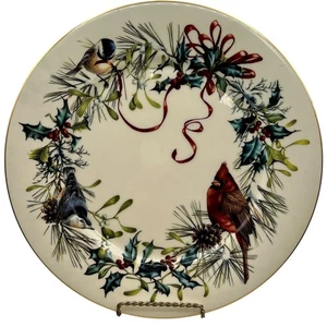 Lenox Winter Greetings Collectable Plate 1995 Cardinal Birds Holiday Fine China - Picture 1 of 9