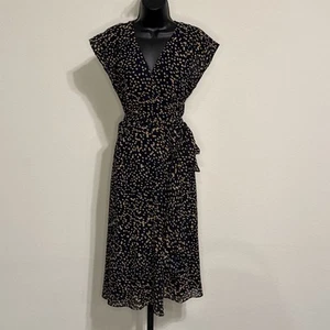 Bluffworks V-Neck Polka Dot Wrap Dress w/ Hidden Pockets  - Size 2 - Picture 1 of 12