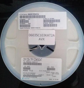 4000 Stück Keramik Kondensatoren AVX - 0603 - 10nF - 50V - 10% - X7R - Picture 1 of 1