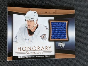 2005-06 UPPER DECK TRILOGY CHRIS PRONGER /CONKLIN HS-CP HONORARY SWATCHES JERSEY