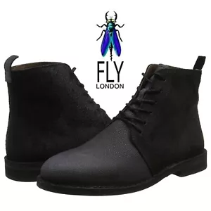 Fly London Mens Wive911 Leather Lace Up Ankle Boot Black, Brown UK8-12 RRP £110 - Picture 1 of 8
