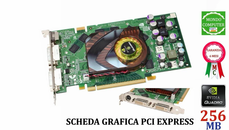 SCHEDA GRAFICA PCI EXPRESS 256 MB NVIDIA QUADRO FX 1500 DDR3 DUAL-DVI HDTV PNY - Immagine 1 di 4