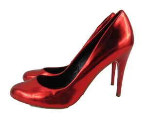 Paco Gil Spain Fiesta Collective Metallic Red Size 6B High Heel Stiletto Pumps - Picture 1 of 5