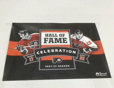 2021 FLYERS Hall of Fame POSTER Paul Holmgren and Rick Tocchet 11/16/21 SGA Cover