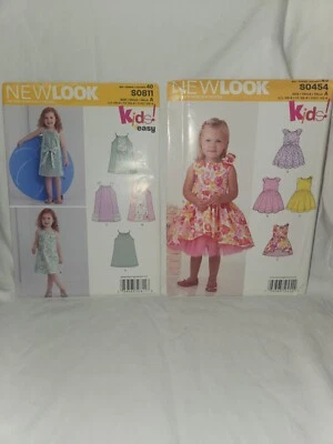 Simplicity New Look S0454 S0811 Girls Dresses Patterns Unused Uncut - Image 1 of 3