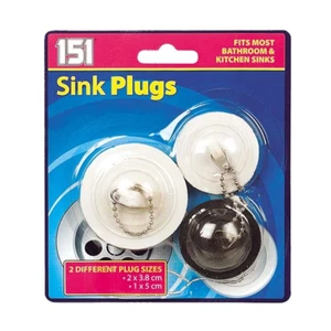 TAPONES FREGADERO Tapón Universal Cocina/Baño Goma Lavabo Bañera Enchufe x 3 - Imagen 1 de 1