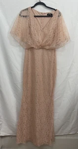 Vestido Lulus Mujer Talla M Rosa Encaje Maxi Largo Cuello en V Formal Elegante Noche - Imagen 1 de 9