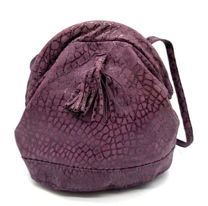 Vintage Winifred Wejman lila Reptilleder Crossbody Quaste Schultertasche Handtasche - Bild 1 von 9