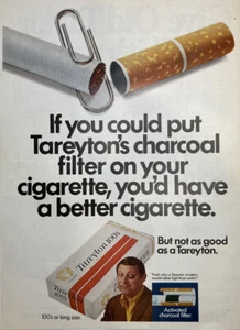 Vintage 1969 Tareyton Cigarette & Old Taylor Print Ad, Aktivkohlefilter - Bild 1 von 3