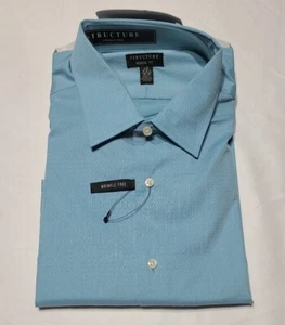 Structure Mens Light blue Lg Button Down Long Sleeve Casual Shirt Modern Fit - Picture 1 of 4